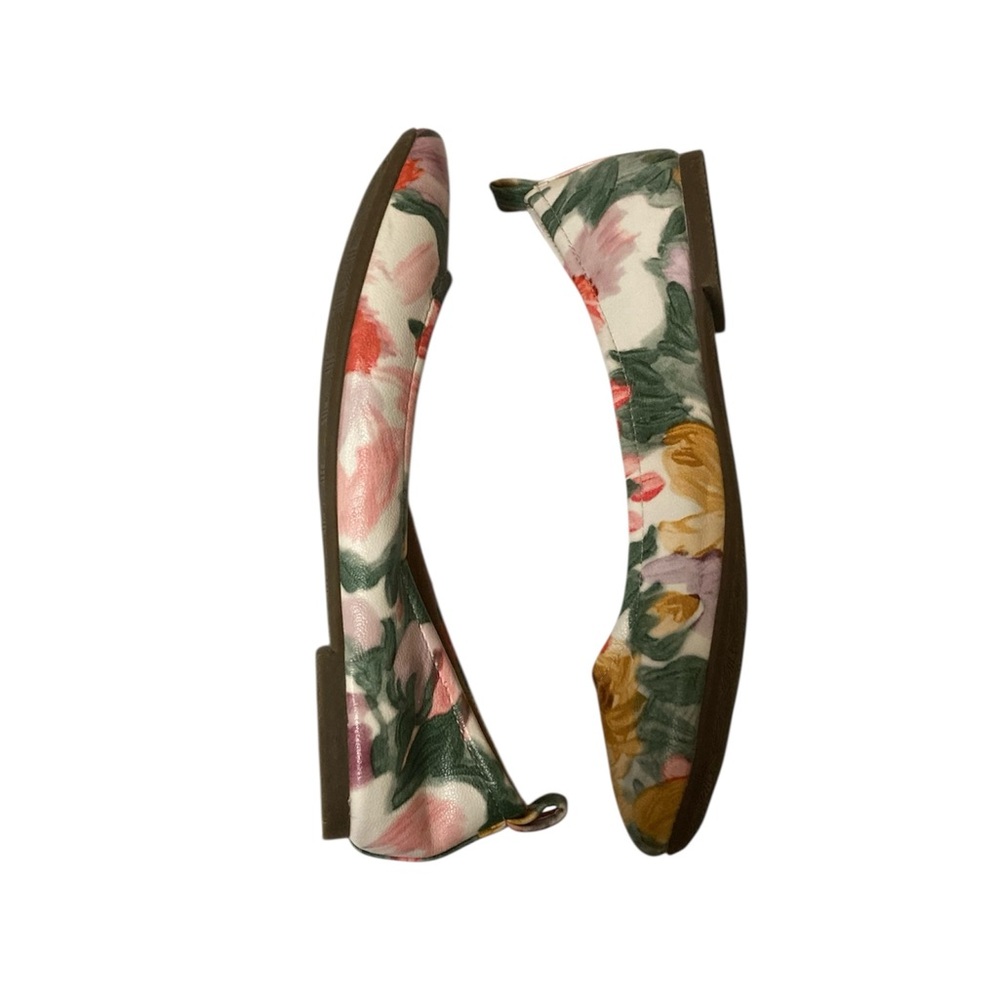 Falls Creek Size 7 Floral Watercolor Ballet Flats - Picture 8 of 12